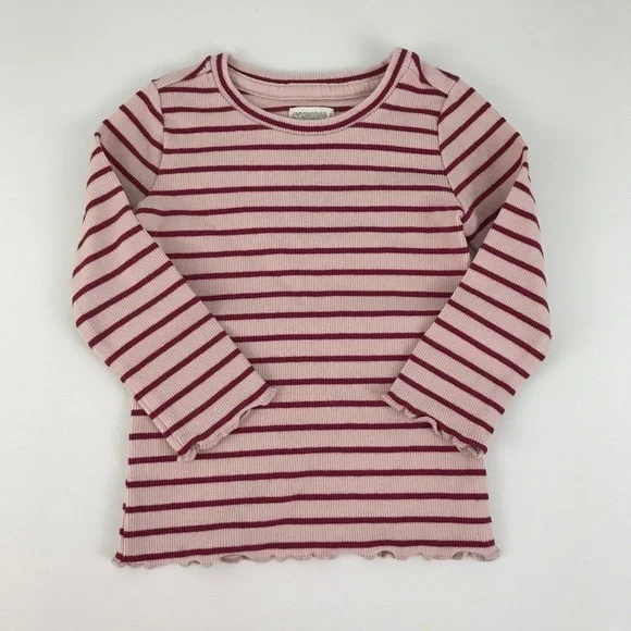 Gymboree Pink Striped shirt 12-18m NWT - Picture 1 of 5